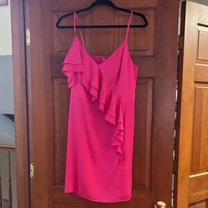 Lilly Pulitzer Vibrant Pink Ruffle Mini Dress